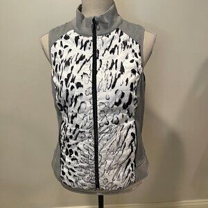 BLANC NOIR Women's Vest 90% Down Front Mesh Back Size L NWOT